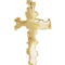 Men's Nugget Rugged Cross 18k Yellow Gold Pendant (38x22MM)