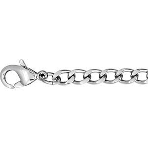 4.8 mm Stainless Steel Curb Chain, 18"