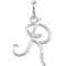 5-Stone Diamond Letter 'R' Initial 14k White Gold Pendant Necklace, 18" (.03 Cttw, GH, I1)