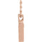 Petite Cross 14k Rose Gold Pendant Necklace 16" and 18"