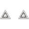 Diamond Triangle Earrings, Rhodium-Plated 14k White Gold (.125 Ctw, GH Color, I1 Clarity)