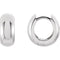 Hinged Hoop Earrings, 14k White Gold