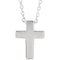 Petite Cross Sterling Silver Pendant Necklace 16" and 18"