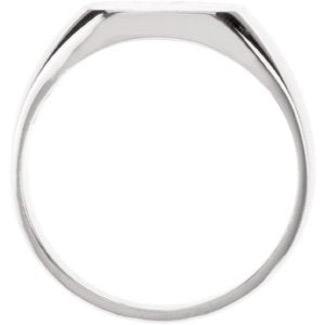 14k White Gold Men's Signet Ring