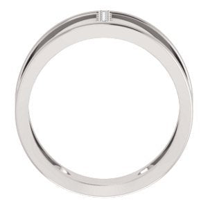 Platinum Diamond Negative Space Ring, Size 7 (.04 Ctw, G-H Color, SI2-SI3 Clarity)