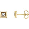 Diamond Square Earrings, 14k Yellow Gold (.125 Ctw,GH Color, I1 Clarity)