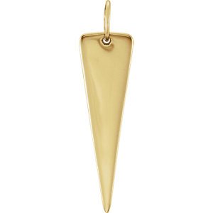 Triangle 14k Yellow Vermeil Pendant