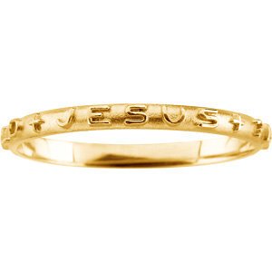 'What Would Jesus Do' 14k Yellow Gold Prayer Ring