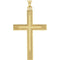 Cross with Embossed Cross Inside the Cross 14k Yellow Gold Pendant