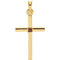 Mozambique Garnet Inset Cross 14k Yellow Pendant (22.65x11.4MM)