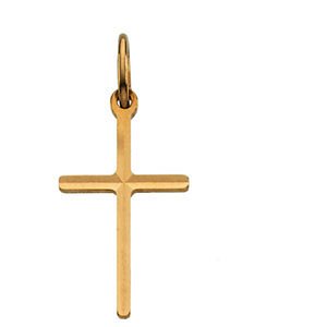 Childrens 14k Yellow Gold Cross Pendant