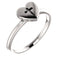 Heart with Cross Rhodium-Plated 14k White Gold Slim Profile Ring