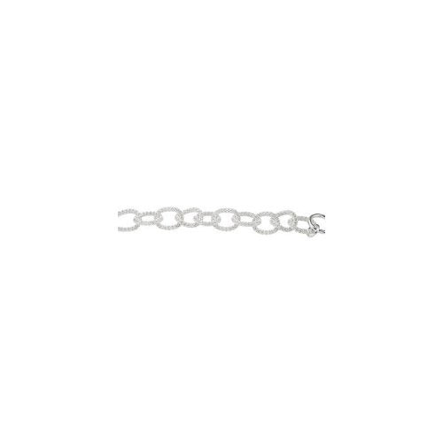 Sterling Silver Ster Mesh Link Bracelet, 8''