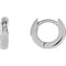 14k White Gold Hinged Hoop Earrings (9.5mm)