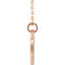 Pierced Cross Disc 14k Rose Gold Pendant Necklace, 16-18" (12X12 MM)