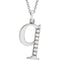 Diamond Initial 'q' Lowercase Alphabet Letter 14k White Gold Pendant Necklace, 16" (.04 Cttw GH Color, I1 Clarity)