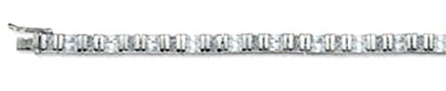 Cubic Zirconia Line Bracelet, Sterling Silver, 7"