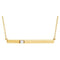 Diamond Solitaire Bar 14k Yellow Gold Necklace, 17.5'' (.10 Cttw)