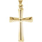 Plain Hollow Cross 14k Yellow Gold Pendant