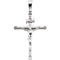 Round Crucifix 14k White Gold Pendant (35x25MM)