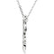 14k White Gold Diamond G Alphabet Initial Script Letter Necklace (GH Color, I1 Clarity, 1/10 Cttw)