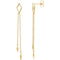 Geometric Chain Earrings, 14k Yellow Gold