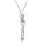 Sterling Silver Alphabet Initial Letter F Diamond Necklace, 17" (1/10Ct, GH Color, I1)