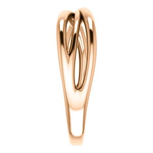 Free-Form Abstract Criss Cross Ring, 14k Rose Gold