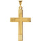 Inlay Protestant Cross 14k Yellow Gold Pendant (22X14MM)