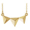 Geometric Pyramid Necklace, 14k Yellow Gold 16-18"