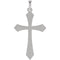 14k White Gold Passion Cross Pendant