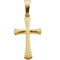 Rounded Edge Cross 14k Yellow Gold Pendant (18x13.7 MM)