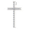 Diamond Cross Rhodium-Plated 14k White Gold Pendant (.50 Ctw, G-H Color, I1 Clarity) (1.75 MM)