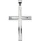 Hollow Cross Sterling Silver Pendant (51.25X35.5 MM)