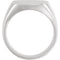 Men's Closed Back Signet Ring, Rhodium-Plated 10k White Gold (16mm) Size 13