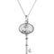 Sterling Silver Key of Strength for a Father Pendant Necklace 18"