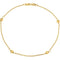 Girl's Gold Bead Station 14k Yellow Gold Bracelet, 6"