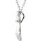 Dog with Diamond Collar Rhodium Plated Sterling Silver Necklace, 18" with Charm Pet Collar Tag