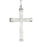 14k White Gold Diamond Micro Pavé Cross Pendant (GH Color, I1 Clarity, 1/4 Cttw)