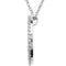 Petite Diamond Peace Sign 14k White Gold Necklace, 16" (.33 Cttw, GH, I1)