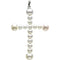 Freshwater Cultured Pearl Cross 14k White Gold Pendant