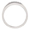 Men's 7-Stone Diamond Wedding Band, 14k White Gold (.08 Ctw, Color G-H, SI2-SI3 Clarity) Size 11