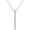 Diamond Bar Necklace in Rhodium-Plated 14k White Gold, 16-18" (.015 Ctw, Color H+, Clarity I1)