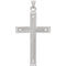 Engraved Inlay Cross Rhodium-Plated 14k White Gold Pendant (39X25MM)