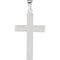 Inlay Cross Rhodium-Plated 14k White Gold Pendant (22 X 14MM)