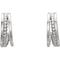 Beaded Triple Hoop Earrings, Rhodium-Plated 14k White Gold