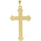 Milgrain Flower Cross 14k Yellow Gold Pendant