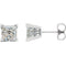 Charles & Colvard Forever Classic Square Moissanite Scroll Earrings, 14k Yellow Gold, 5MM