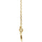 Sideways Cross 14k Yellow Gold Necklace, 18"