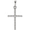 Beaded Cross Rhodium-Plated 14k White Gold Pendant (25.4X17.2 MM)